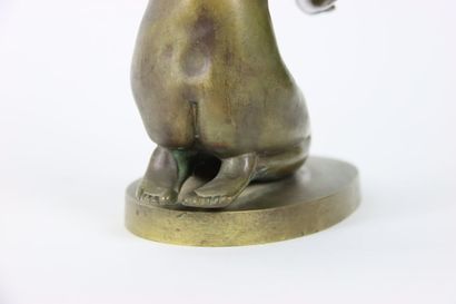 Gilded and chiseled bronze representing a...