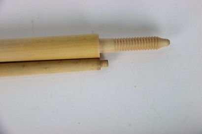 Pool cue with its two counter-measures. Case....