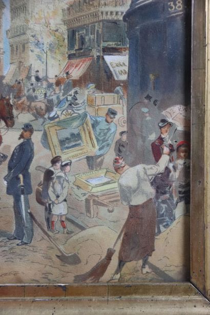 Edmond MORIN (1824-1882). Parade on the Place...