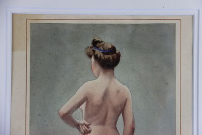 V. GUERIN. Meeting of two watercolors and...
