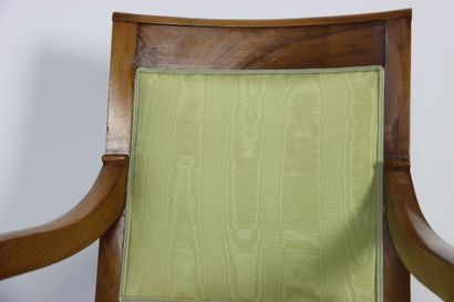 Suite de quatre fauteuils. Époque Directoire....