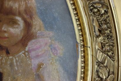 School of the XIXth century. Portrait of...