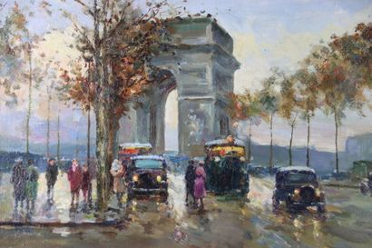 F. RICHARD. View of the Place de l'étoile...