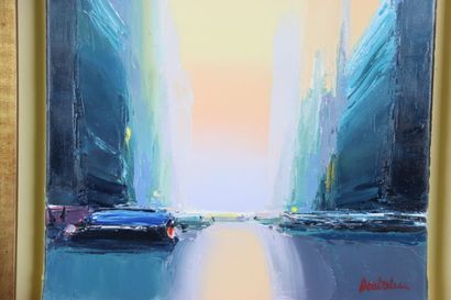 Pierre DOUTRELEAU (1938). New-York. Oil on...