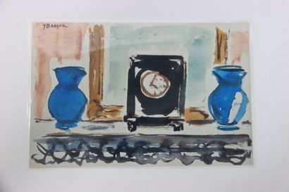 Yves BRAYER (1907-1990). Bollard clock on...