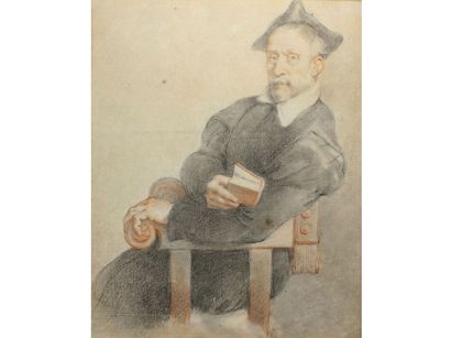 École italienne du XVIIème siècle. Portrait...