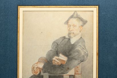 École italienne du XVIIème siècle. Portrait...