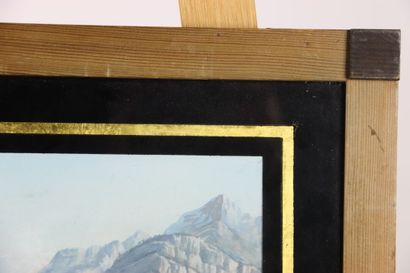 Swiss school of the 19th century. Mountain...