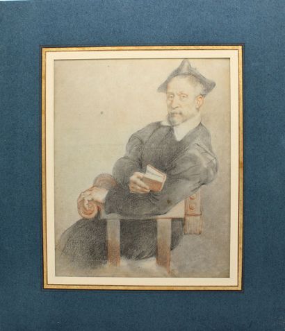 École italienne du XVIIème siècle. Portrait...