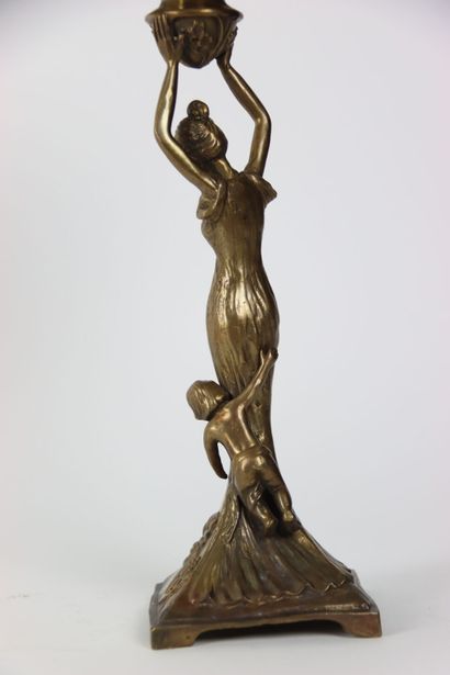 Porcelain and bronze bowl, the foot in the...