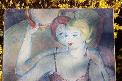 School of the XXth century, Dancers, oil...