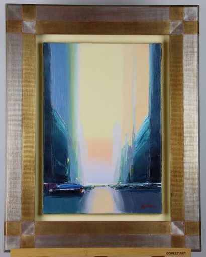 Pierre DOUTRELEAU (1938). New-York. Oil on...