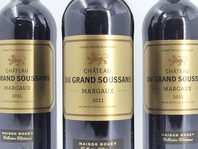 3 CHATEAU SOUSSANS 2011
3 bouteilles de MARGAUX,...