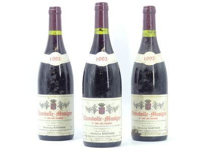 3 bouteilles de CHAMBOLLE MUSIGNY, 1er CRU...