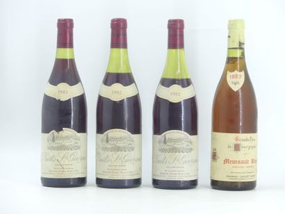 4 BOURGOGNES 
3 bouteilles de NUITS ST GEOGRES,...