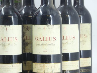 12 GALIUS 2001
12 bouteilles de ST EMILION,...