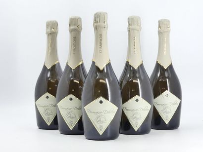 5 Bouteilles de CHAMPAGNE, FOURNAISE-DEHEEM,...