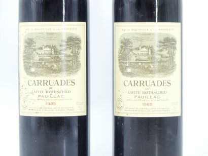 2 bouteilles de PAUILLAC, 1985, CARRUADES...