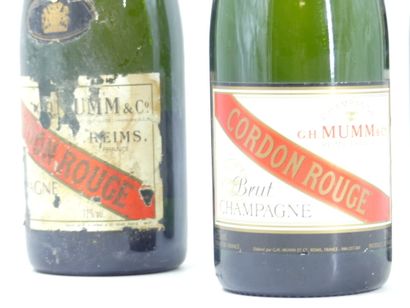 3 bouteilles de CHAMPAGNE, BRUT, MUMM, CORDON...