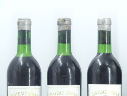 6 bouteilles de MARGAUX 1969 CHÂTEAU SIRAN....