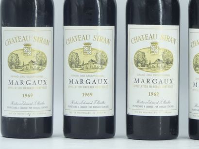 6 bouteilles de MARGAUX 1969 CHÂTEAU SIRAN....
