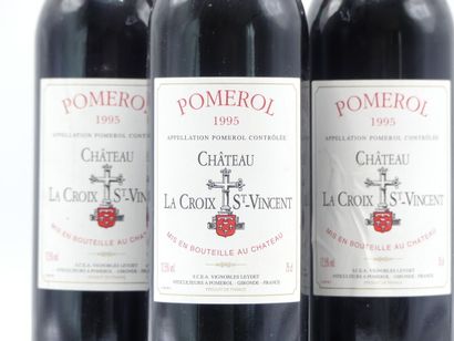 3 bouteille de POMEROL 1995 CHÂTEAU LA CROIX...