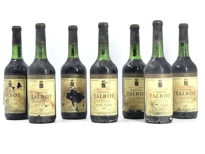 7 CHATEAU TALBOT 1974
7 bouteilles de SAINT...