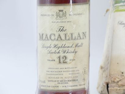 1 bouteille de WHISKY, 12 ans, THE MACALLAN....