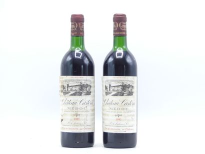 2 bouteilles de MEDOC, 1985, CHATEAU CASTERA....