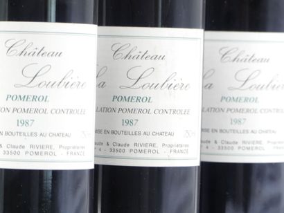 5 bouteilles de POMEROL 1987 CHÂTEAU LA LOUBIERE.





Sur...