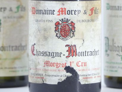 3 BOURGOGNE MOREY 
1 bouteille de CHASSAGNE...