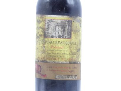 1 bouteille de POMEROL 1982 CHÂTEAU BEAUSEJOUR....