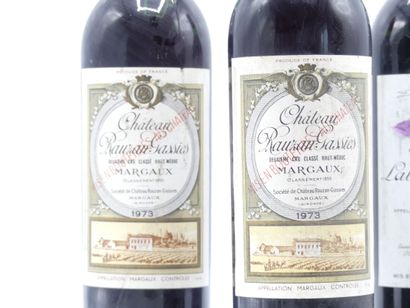 2 bouteille de MARGAUX 1973 CHÂTEAU RAUZAN...