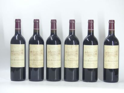 6 bouteilles de GRAVES, 2000 ,RESERVE D'O...