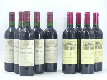 5 bouteilles de GRAVES 1998 CHÂTEAU MAGENCE....