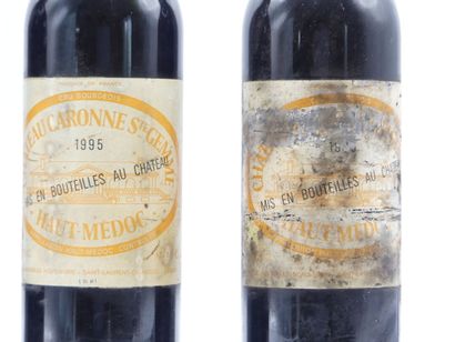 3 bouteilles de HAUT MEDOC 1995 CARONNE SAINT...