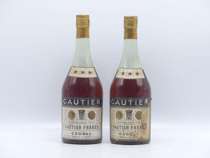 2 bouteilles de COGNAC GAUTIER FRERES ANNEES...