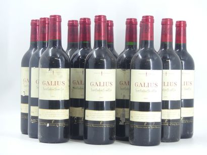 12 GALIUS 2001
12 bouteilles de ST EMILION,...