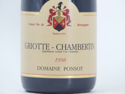 1 GRIOTTE CHAMBERTIN 1998 PONSOT
1 bottle...