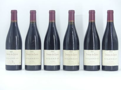 6 bouteilles de GIGONDAS 2001 DOMAINE DES...