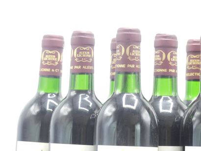 9 bouteilles de MARGAUX GCCL 1986 CHÂTEAU...
