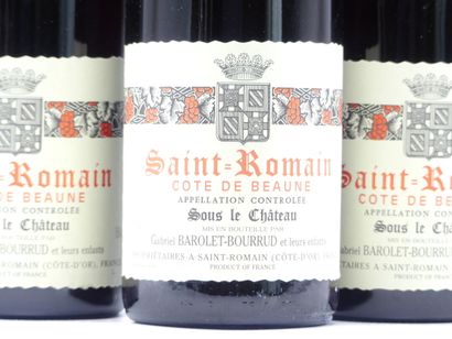 5 bouteilles de SAINT ROMAIN ROUGE 1999 BAROLET...