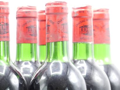 12 bouteilles de MOULIS 1982 CHÂTEAU MOULIN...