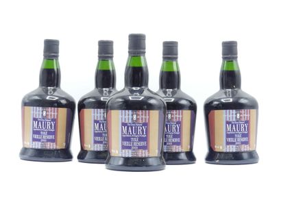 5 bouteilles de MAURY 2003 LES VIGNERONS...