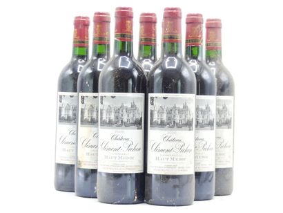 9 bouteille de HAUT MEDOC 2000 CHÂTEAU CLEMENT...