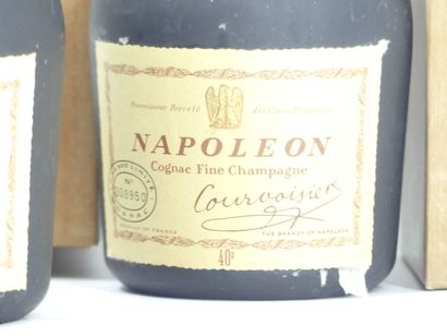 3 bouteilles de COGNAC FINE CHAMPAGNE NAPOLEON,...
