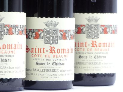 5 bouteilles de SAINT ROMAIN ROUGE 1999 BAROLET...