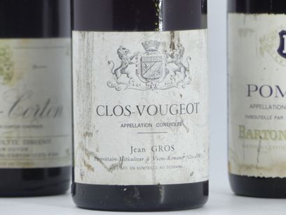LOT DE 3 BOURGOGNES 
1 bottle of CLOS VOUGEOT,...