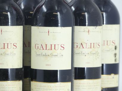 12 GALIUS 2001
12 bouteilles de ST EMILION,...