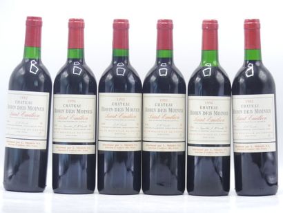 6 bouteilles de SAINT EMILION 1992 CHÂTEAU...